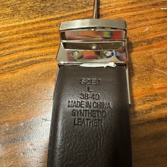 Black Dress Belt from M Collection by Michael Strahan Size L (38-40) Mens - Picture 3 of 5